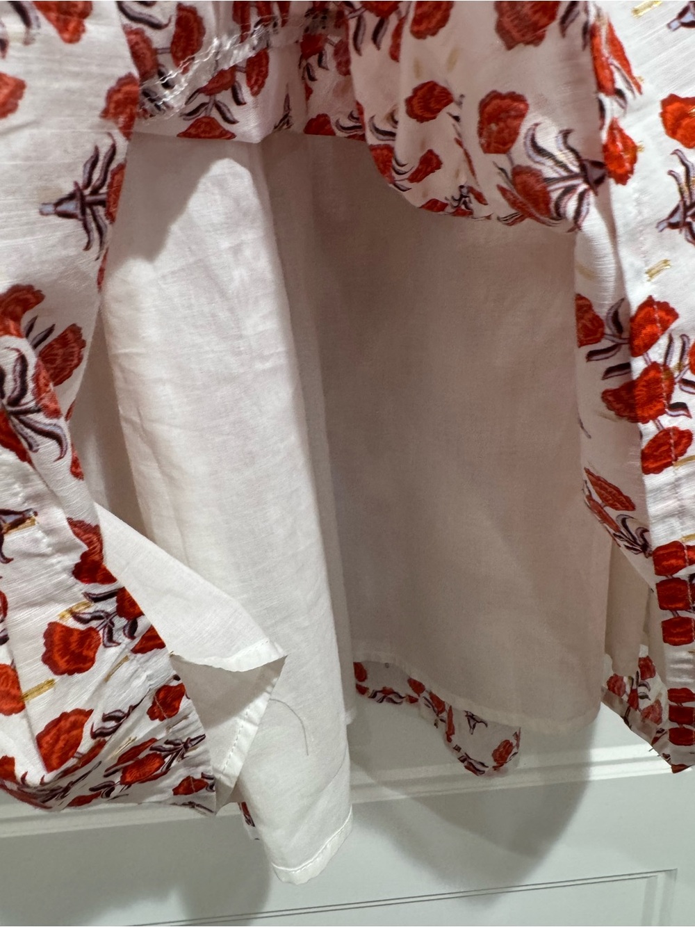 BODEN Ruched Detail Metallic Dress - Picture 15 of 16